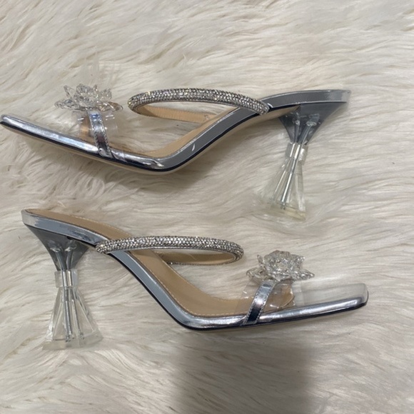 Mach & Mach Crystal‎ Flower slide sandal size 39.5 - Picture 6 of 15